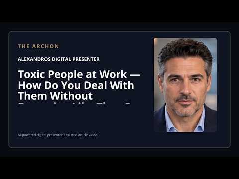 Toxic People at Work — How Do You Deal With Them Without Becoming Like Them? thumbnail