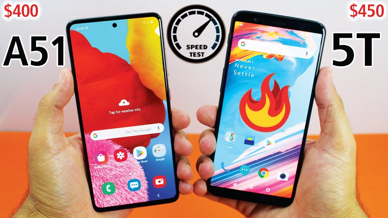 Samsung Galaxy A51 vs OnePlus 5T Speed Test! (OMG)😲