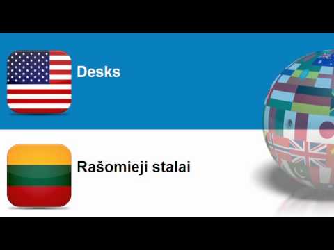 Learn Lithuanian vocabulary #Topic = Furniture