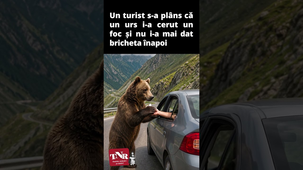 Un turist se plânge că un urs i-a cerut un foc și nu i-a mai dat bricheta înapoi
