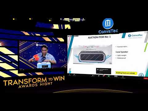 Convatech TTW Interactive online bidding for charity - Zoom Webinar