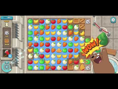 We Bare Bears Match3 Repairs Level 341 - No Boosters