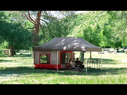 E-Z UP® Camping Cube™ with 10' x 20' Endeavor™ canopy tent
