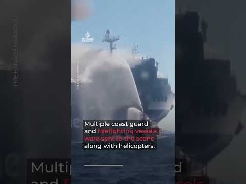 Huge fire on vehicle ferry off Mykonos prompts mass evacuation