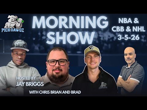 NBA NHL & College Basketball Picks 3/5/26 | The PickDawgz Morning Show Hosted By Jay Briggs