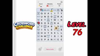 Crossword Challenge Level 76 Walkthrough