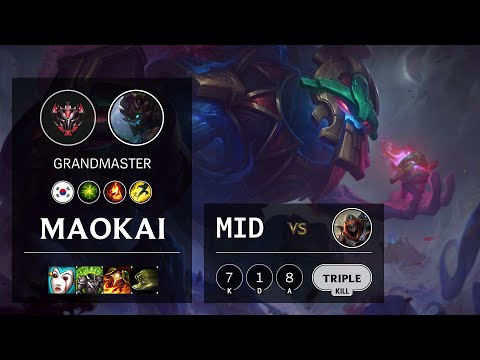 Maokai Mid vs Zed - KR Grandmaster Patch 10.20