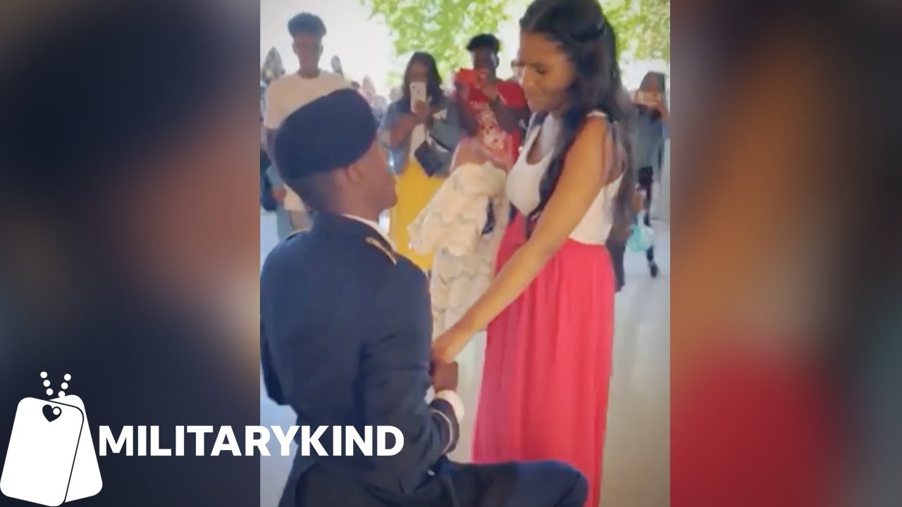 Soldier's push ups lead to sweet marriage proposal | @Militarykind