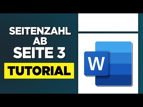 Seitenzahl ab Seite 3 beginnen in Word