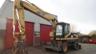 preview picture of video 'CAT Wheel excavator M318 working / operating'