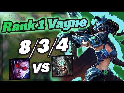 Vayne Vs Tryndamere - Challenger Gameplay Rank 1 Vayne