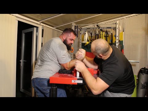 Armwrestling training UK-Mindaugas Dulskas with Declan Dillon 2022