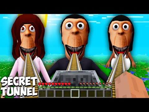 I found SECRET ROAD to OBUNGA FAMILY NEXTBOT in Minecraft THE MAN IN THE WINDOW and Yoshie Minions