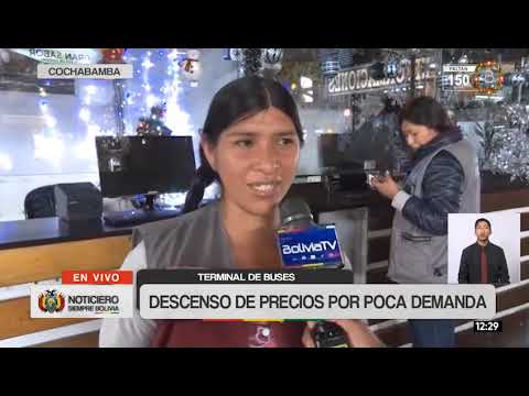 Cochabamba: Bajan los precios de los pasajes interdepartamentales ante poca demanda de pasajeros