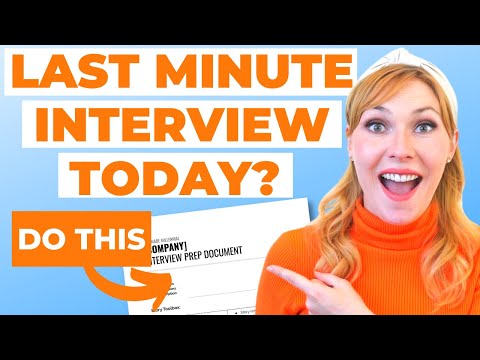 RUSHED Interview Prep - How to Prepare for a Job Interview at the LAST Minute!