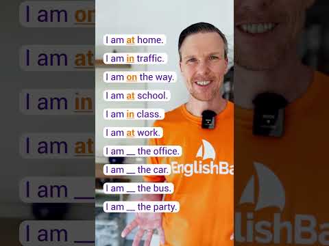 Preposições em inglês IN, ON, AT #shorts