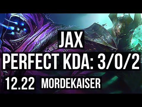 JAX vs MORDEKAISER (TOP) | 3/0/2, 400+ games | KR Master | 12.22