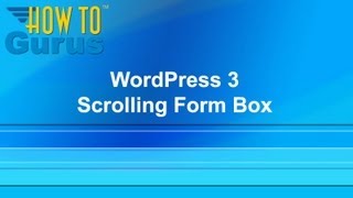 WordPress Forms - How to Create a Scrolling Text Box in WordPress
