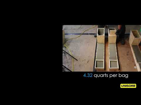 UNISORB V-1 Non-Shrink Grout Flow Comparison