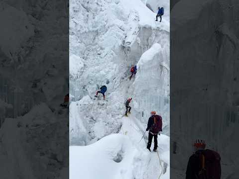 Rappelling on Manaslu’s biggest hanging of 2024 @Saila_mingma Mr Pem Lakpa Sherpa.