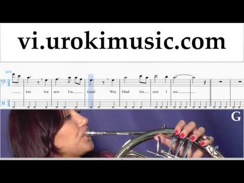 Học Kèn Cor Amazing - Grace Nốt Nhạc Bài Hát Phần#2 um-b687