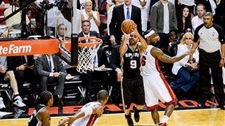 Tony Parker's INCREDIBLE buzzer-beater at 120 frames per second!