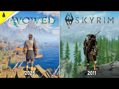 Avowed vs The Elder Scrolls V: Skyrim - Details and Physics Comparison
