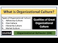 What is Organizational Culture? Its Types - Qualities of Great Organizational Culture