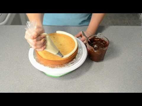 How to Fill & Torte a Cake: Simple Chocolate Ganache Recipe by Cookies Cupcakes and Cardio