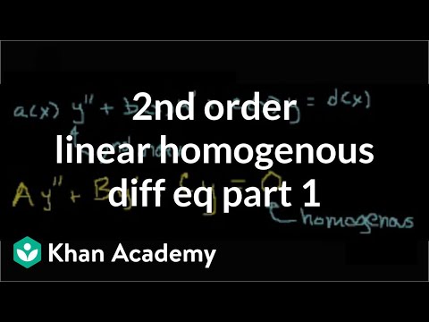 2nd Order Linear Homogeneous Differential Equations 1