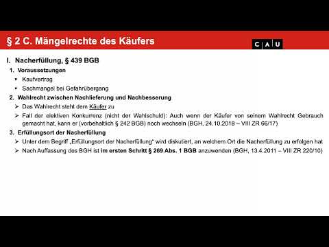 Schuldrecht BT – Folge 03 (Nacherfüllung und Rücktritt)