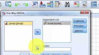 one-way ANOVA spss hw
