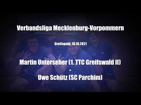 1. TTC Greifswald II - SC Parchim (VL 21/22): M. Unterseher - U. Schütz