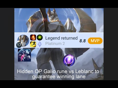 Rank 1 Galio vs Leblanc ROAD TO CHALLENGER Hidden OP specific matchup setup