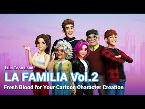 3D Stylized Characters - La Familia Vol.2 | Character Creator