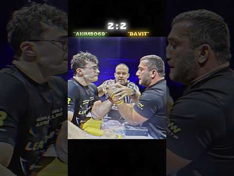 Unbelievable Arm Power 🤯 Battle | Akimbo69 vs Davit Samushia - Insane Arm Wrestling Battle! #shorts