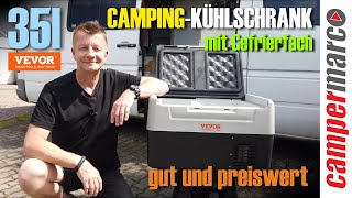 VEVOR - Preiswerter Camping Kompressor Kühlschrank 35 L 230 / 12 / 24 V mit Gefrierfach, rollbar