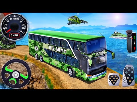 ✅US Offroad Army Soldier Transport Bus Driving Simulator - Android Gameplay