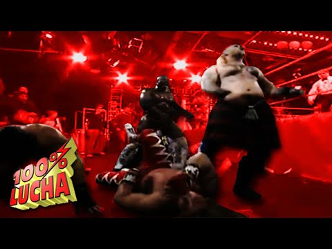 Musambe Tutu, Vicente Viloni vs. Gorutta Jones, Mc Floyd: 100%LUCHA, WRESTLING MACHINE