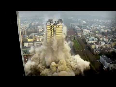 HUGE Building demolition with extreme explosion