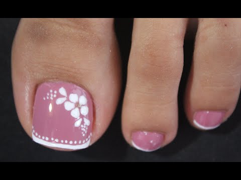 DISEÑO DE UÑAS PARA NOVIA SENCILLAS DE HACER – FLOWERS NAIL ART – FRENCH NAIL ART – NLC
