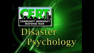 Disaster Psychology