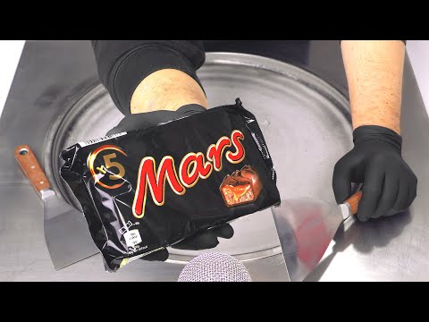 How to make MARS Bar to Ice Cream - relaxing & satisfying Food Transformation | Ice Cream Rolls ASMR