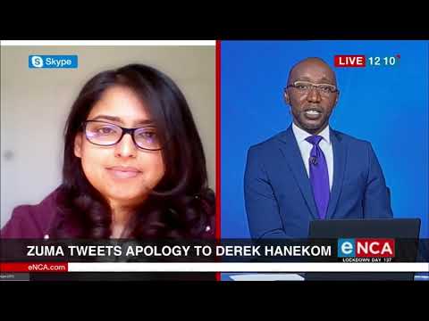 Zuma tweets apology to Derek Hanekom