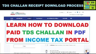 TDS Challan Download from Income Tax portal | TDS Challan Receipt Download