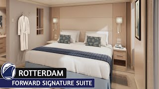 HAL Rotterdam | Forward Signature Suite Walkthrough Tour & Review 4K | Holland America Cruise Line