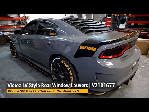 Vicrez LV Style Rear Window Louvers vz101677 |  Dodge Charger 2011-2023 | Installation
