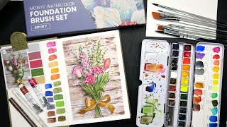 Rustic Bouquet Real-Time Watercolor Tutorial