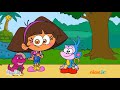 Dora And Boots Greeting Featuring Barney Test In Color