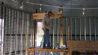 Grain bin Build * Support beams and floor joists for second floor E16